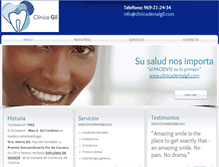 Tablet Screenshot of clinicadentalgil.com